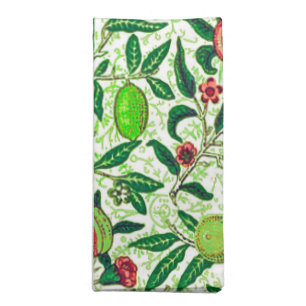 William Morris Exotic Fruit, Lime Green Cloth Napkin