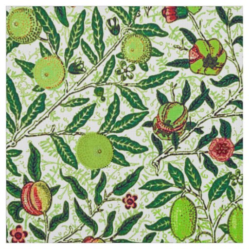William Morris Exotic Fruit, Lime Green Fabric