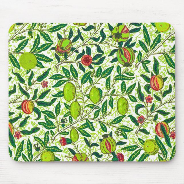 William Morris Exotic Fruit, Lime Green  Mouse Pad (Front)