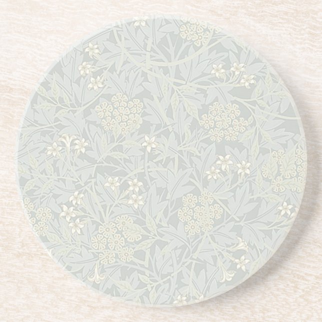 William Morris Faded Jasmine Sandstone Coaster (Front)