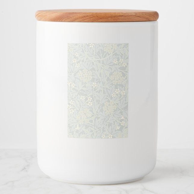 William Morris Faded Jasmine Storage Container Food Label (Front)