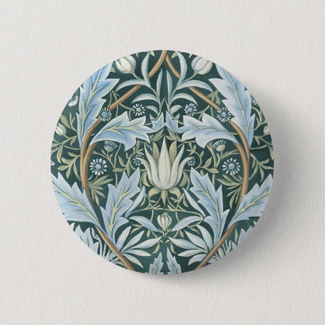 William Morris Fine Floral Wallpaper  Pattern Button (Front)