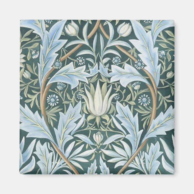 William Morris Fine Floral Wallpaper Pattern Magnet (Front)