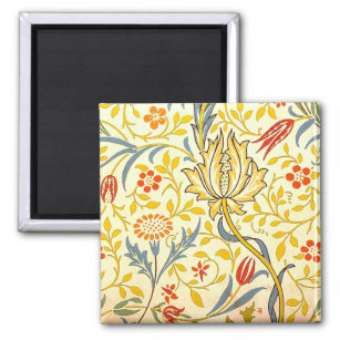 William Morris Flora Floral Wallpaper Pattern Magnet