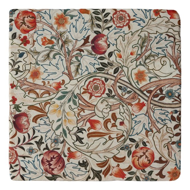 William Morris floral art design  Trivet (Front)