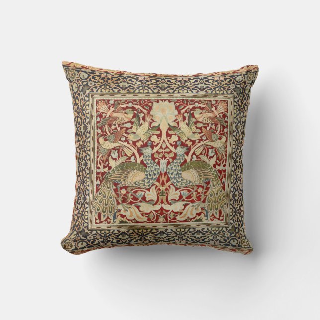 William Morris Floral Art Nouveau Cushion Pillow  (Front)
