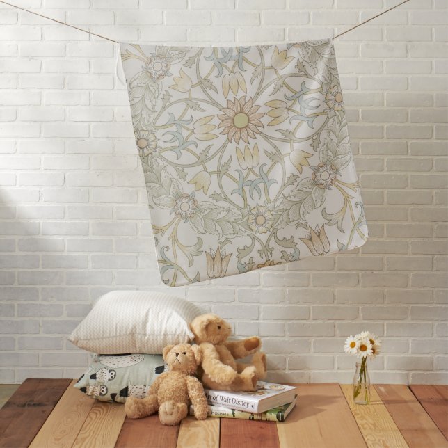 William Morris Floral Baby Blanket (In Situ)