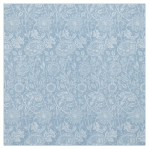 William Morris Floral Blue Fabric