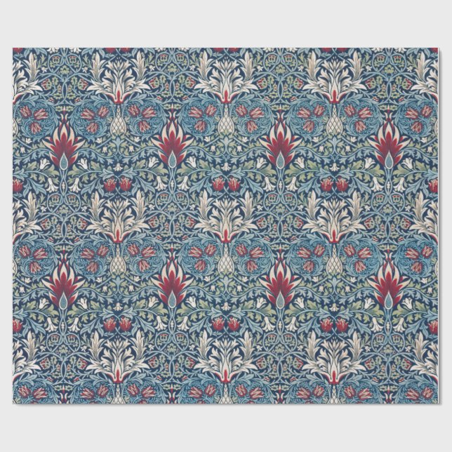 William Morris FLORAL BLUE Wrapping Paper (Flat)