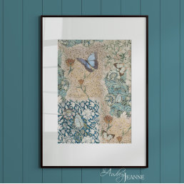 William Morris Floral Butterfly Garden Decoupage Tissue Paper