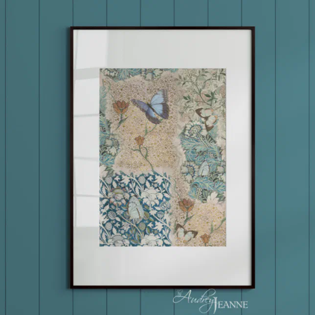 William Morris Floral Butterfly Garden Decoupage Tissue Paper Zazzle