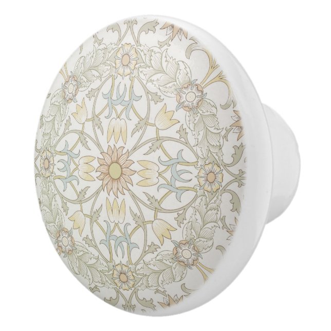 William Morris Floral Ceramic Knob (Right)
