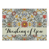 William Morris Floral Circle Flower Illustration (Front Horizontal)