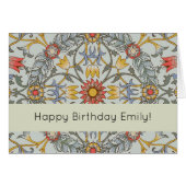 William Morris Floral Circle Flower Illustration (Front Horizontal)