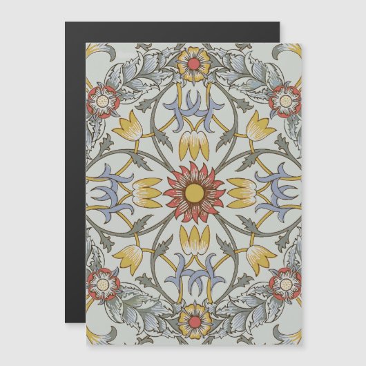 William Morris Floral Circle Flower Illustration (Front/Back)