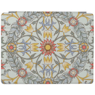 William Morris Floral Circle Flower Illustration iPad Smart Cover