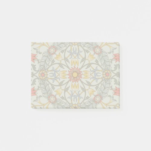 William Morris Floral Circle Flower Illustration Post_it Notes