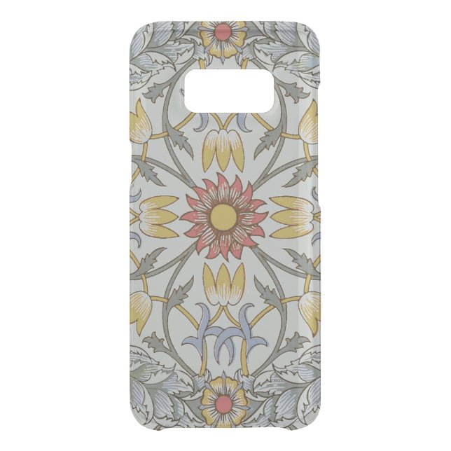 William Morris Floral Circle Flower Illustration Uncommon Samsung Galaxy Case (Back)