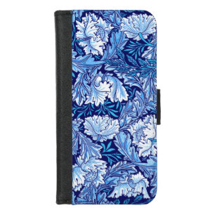 William Morris Floral, Cobalt Blue and White iPhone 8/7 Wallet Case