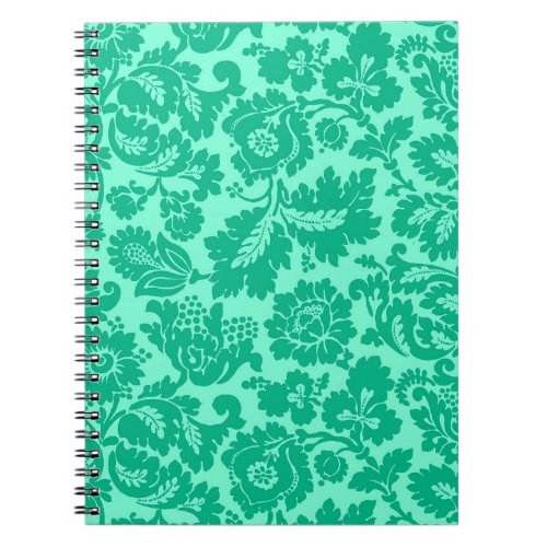 William Morris Floral Damask Turquoise and Aqua Notebook