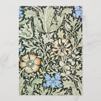 William Morris Floral Design Invitation by ellesgreetings at Zazzle