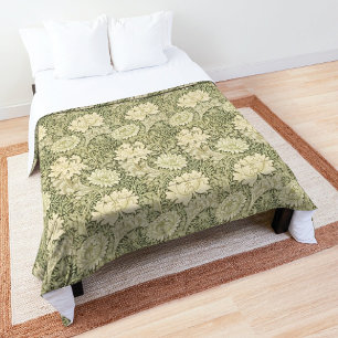 William Morris' Floral Elegance Gold & Green Duvet Cover