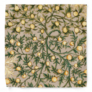 William Morris Floral Fruit Garden Flower Classic Bandana