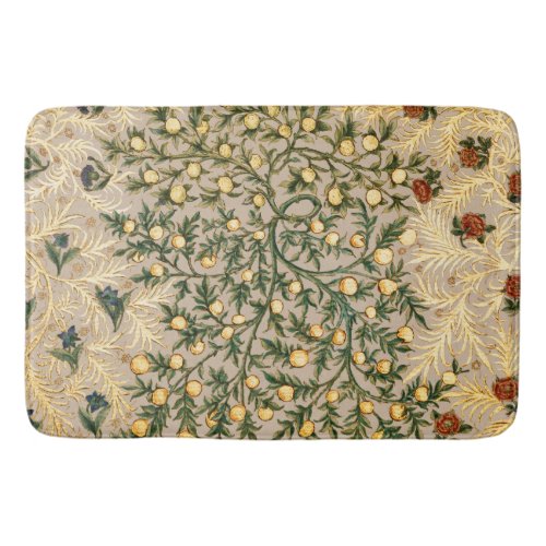 William Morris Floral Fruit Garden Flower Classic Bath Mat