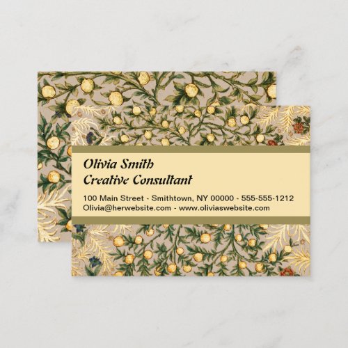 William Morris Floral Fruit Garden Flower Classic Business Card
