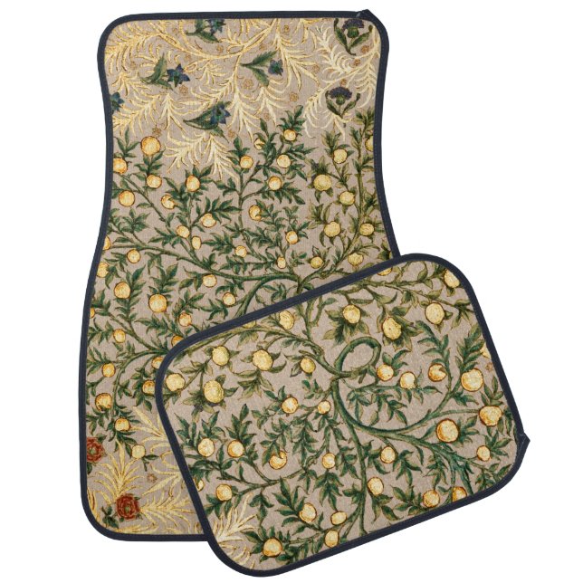 William Morris Floral Fruit Garden Flower Classic Car Floor Mat (Set)