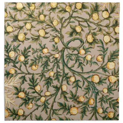William Morris Floral Fruit Garden Flower Classic Cloth Napkin