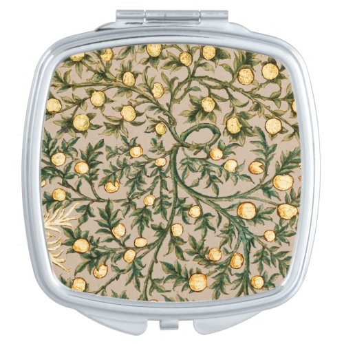 William Morris Floral Fruit Garden Flower Classic Compact Mirror