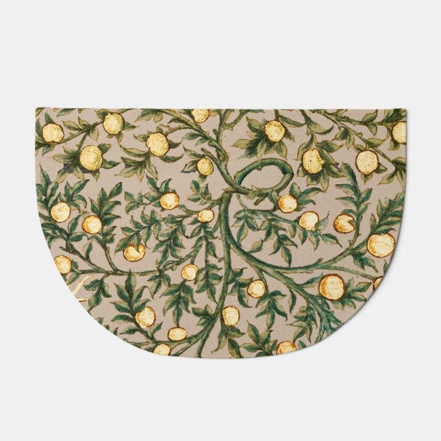 William Morris Floral Fruit Garden Flower Classic Doormat (Front)