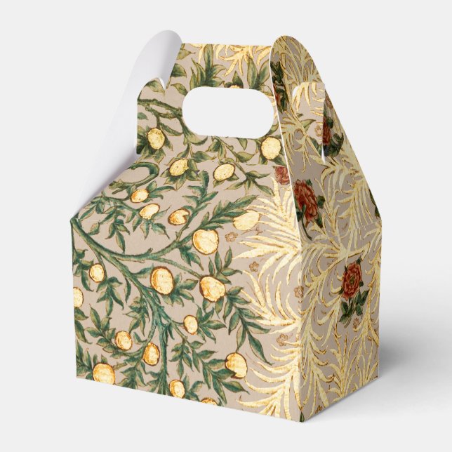 William Morris Floral Fruit Garden Flower Classic Favor Boxes (Front Side)