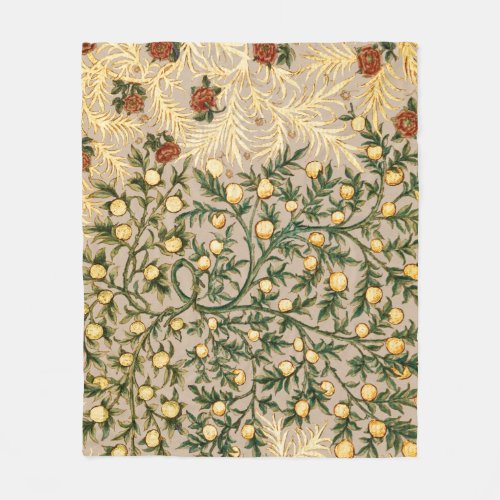 William Morris Floral Fruit Garden Flower Classic Fleece Blanket