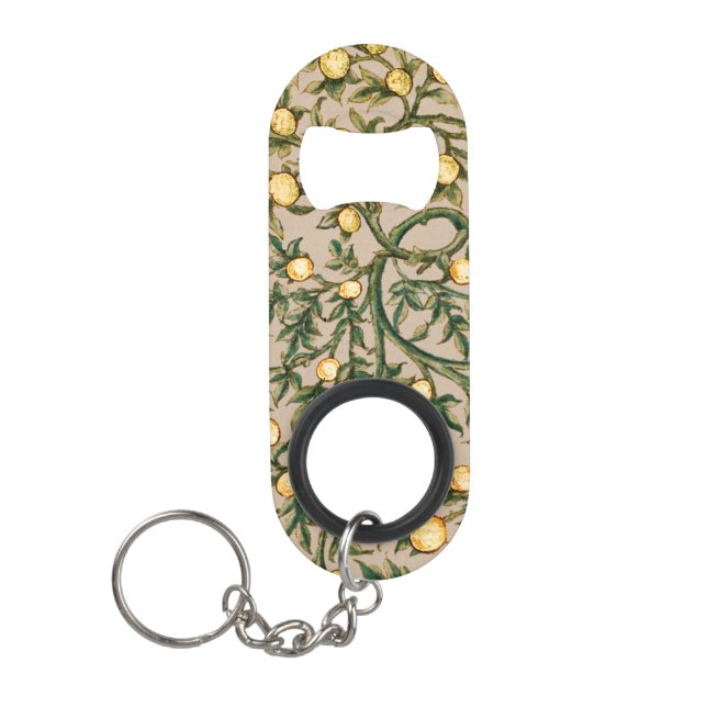 William Morris Floral Fruit Garden Flower Classic Keychain Bottle Opener (Front)