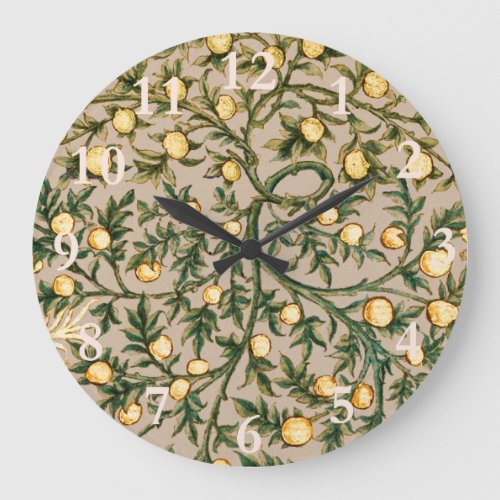 William Morris Floral Fruit Garden Flower Classic Large Clock