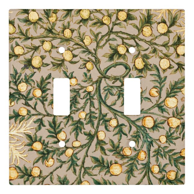 William Morris Floral Fruit Garden Flower Classic Light Switch Cover (Front)