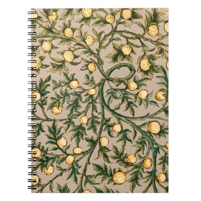 William Morris Floral Fruit Garden Flower Classic Notebook (Front)