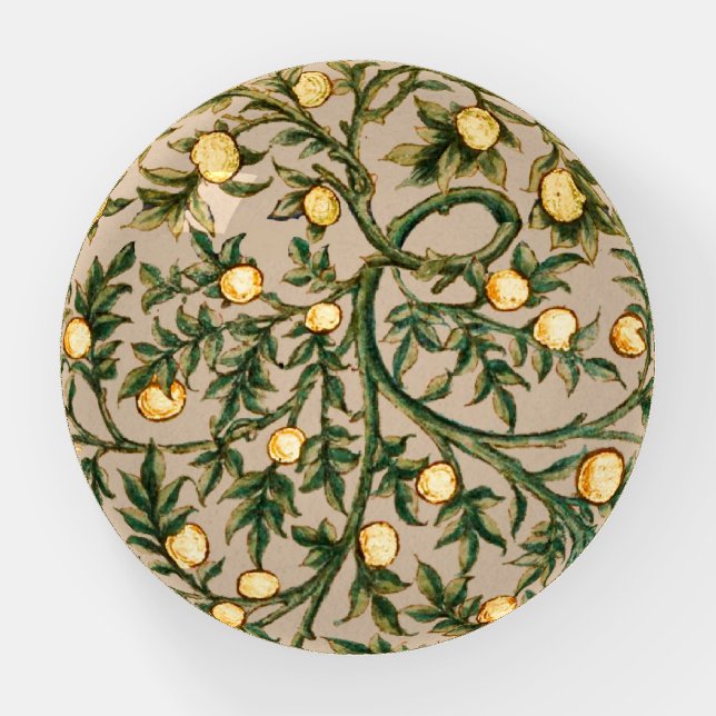William Morris Floral Fruit Garden Flower Classic Paperweight (Front)
