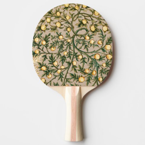 William Morris Floral Fruit Garden Flower Classic Ping Pong Paddle