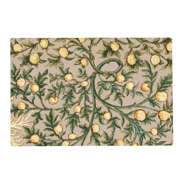 William Morris Floral Fruit Garden Flower Classic Placemat (Front)