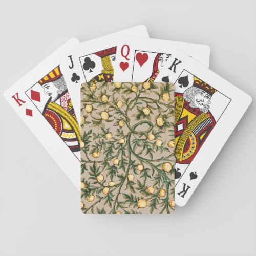 William Morris Floral Fruit Garden Flower Classic Poker Cards