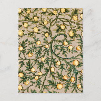 William Morris Floral Fruit Garden Flower Classic Postcard