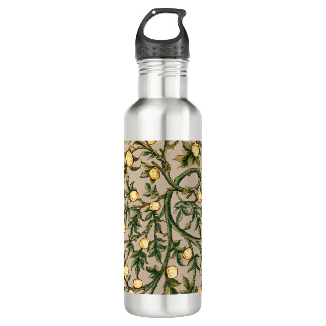 William Morris Floral Fruit Garden Flower Classic Stainless Steel Water Bottle (Front)