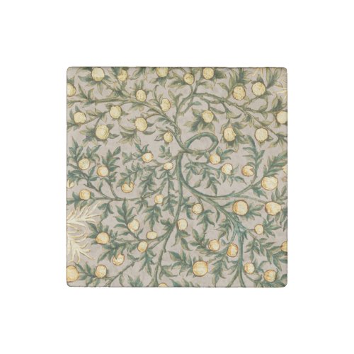 William Morris Floral Fruit Garden Flower Classic Stone Magnet