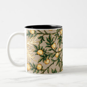 William Morris Floral Fruit Garden Flower Classic Two-Tone Coffee Mug