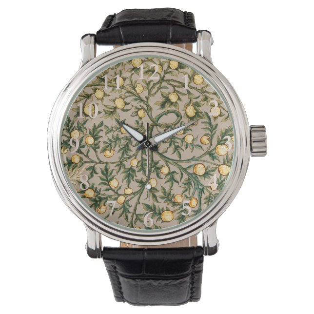William Morris Floral Fruit Garden Flower Classic Watch (Front)