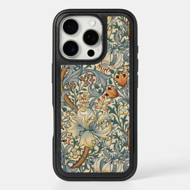 William Morris Floral Golden Lily Otterbox iPhone Case (Back)