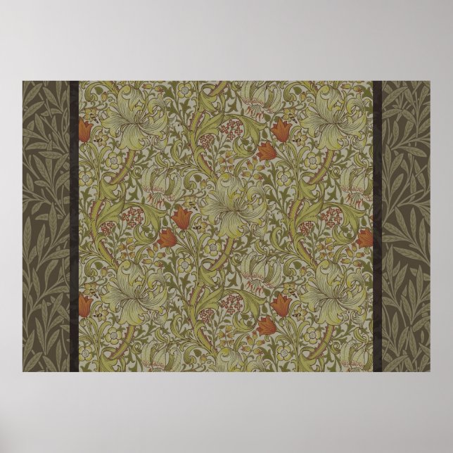 William Morris Floral lily willow art print design (Front)